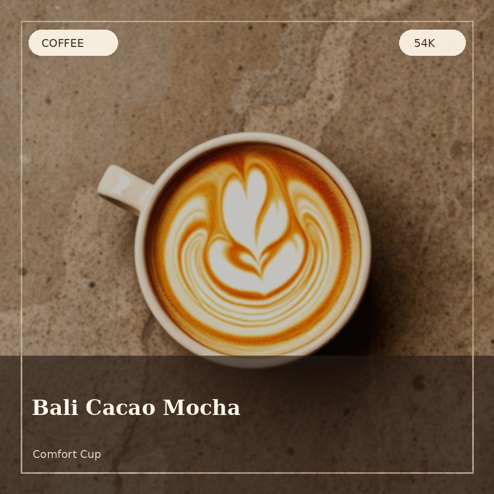 Bali cacao mocha in a mug