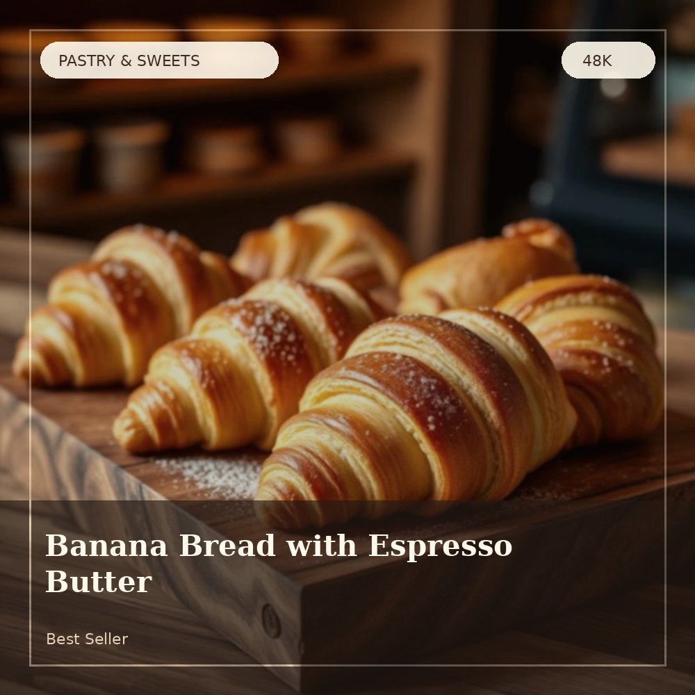 Banana bread with espresso butter