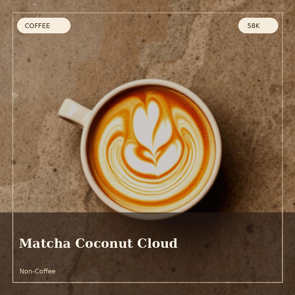 Iced matcha coconut drink