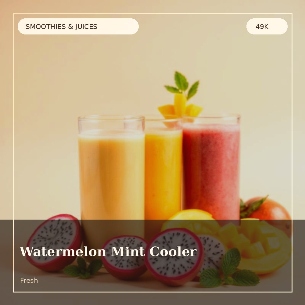 Watermelon mint cooler with lime